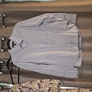 Blue button up Oxford shirt plus size